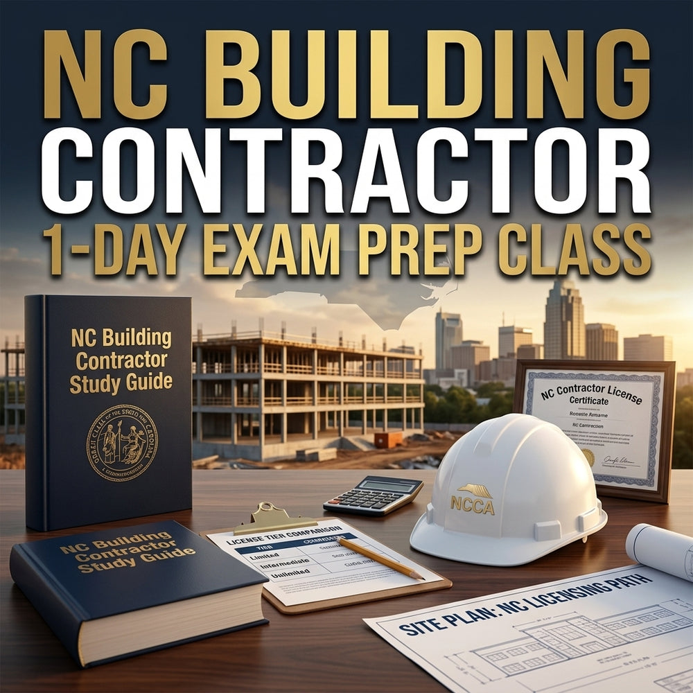NC Building Contractor 1-Day Exam Prep Class — NCCA