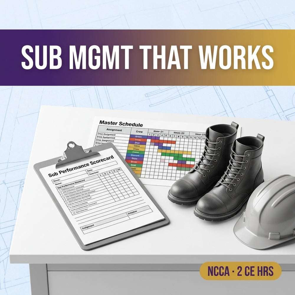 Subcontractor Management That Works | NCCA